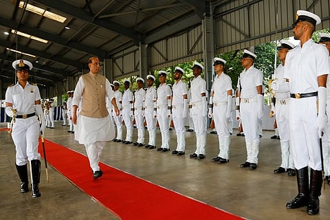 Rajnath Singh arrives in Karwar during two-day visit to Karnataka