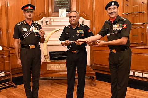 Gen Manoj Pande takes over as Col of the Regiment of 61st Cavalry (Photo: ADGPI)