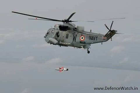 Maiden test flight of indigenously-developed Naval Anti-Ship Missile successfully conducted of Odisha coast (Image: Indian Navy)