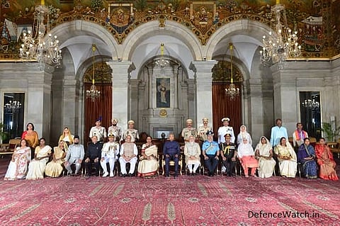President Ramnath Kovind conferred gallantry award during Defence Investiture Ceremony on Tuesday (Image: Rashtrapati Bhavan)
