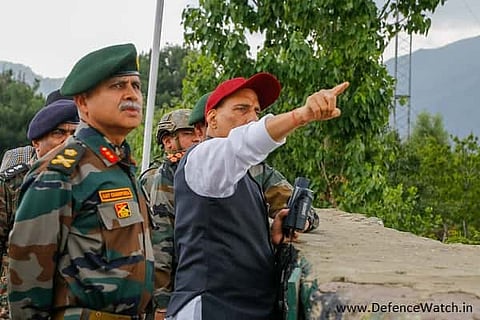 Defence Minister Rajnath Singh reviewed security situation along the Kashmir border