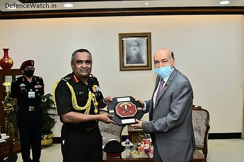 Army Chief Gen Pande held meetings with top military leadership on the first day of his Bangladesh visit (Photo: ADGPI)