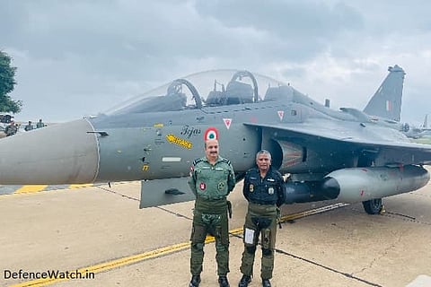 Air Chief Marshal VR Chaudhari flies LCA Tejas, LCH and HTT-40 trainer on Saturday in Bengaluru (Photo: IAF)