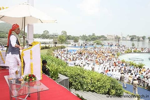 India no longer weak, it is strong & well-equipped to deal with all challenges, says Defence Minister Rajnath Singh in Udaipur, Rajasthan