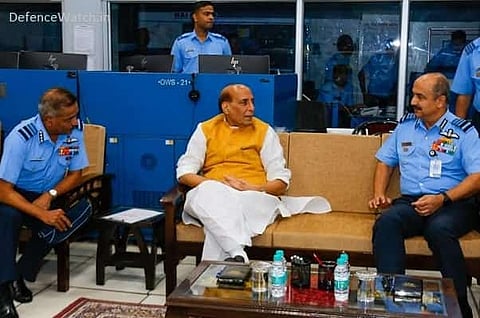 Defence Minister Rajnath Singh on Monday visited Premier Radar Station of IAF (Photo: PIB)