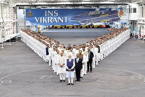 INS Vikrant, a glowing symbol of self-reliant ‘New India’ joins Indian Navy on September 22 (Photo: IN)