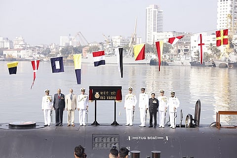 5th submarine of Kalvari class ‘INS Vagir’ commissioned in to Indian Navy