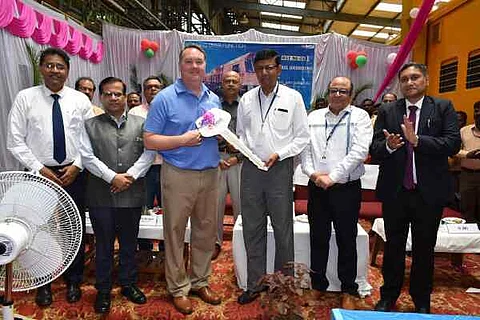 BEML hands over first rake of Rail Grinding Machine to LORAM, US