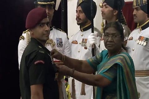 President Droupadi Murmu presents Gallantry Awards in Delhi