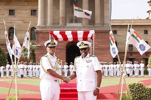 Vice Admiral Priyantha Perera, Commander of the Sri Lanka Navy is on a five day official visit to India from May 23-27, 2023.