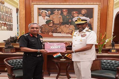 Sri Lankan Navy Commander calls on Army Chief General Manoj Pande