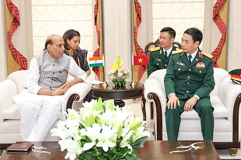 Defence Minister Rajnath Singh today held bilateral talks with Minister of National Defence of Vietnam General Phan Van Giang in New Delhi