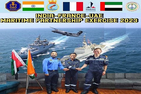 In a first, India, France & UAE begin joint maritime exercise