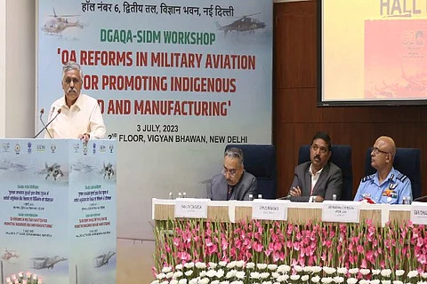 Def Sec delivering keynote address at Workshop on “QA Reforms in Military Aviation for Promoting Indigenous R&D and Manufacturing