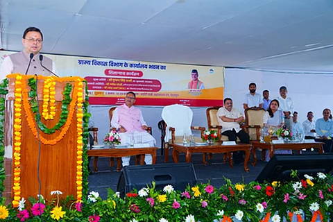Uttarakhand CM Lays Foundation Stone For ₹58.32 Crore Gramya Vikas Bhawan In Dehradun