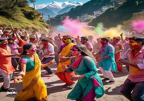 Holi in hills