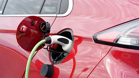 Image of an electric vehicle being charged