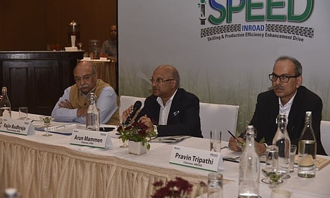 Arun Mammen, Chairman of ATMA and Vice Chairman & MD of MRF Ltd, announces the ISPEED scheme in collaboration with the Rubber Board