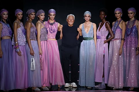 Armani and models