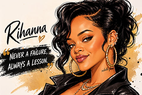 Quote of the day by Rihanna: `Never a failure, always a lesson'