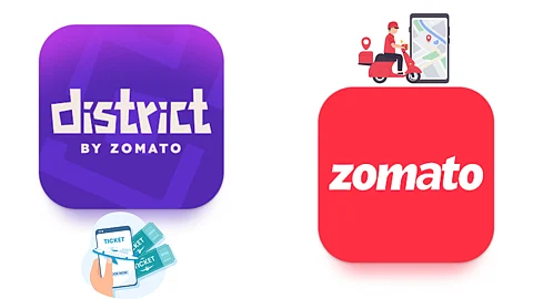 Zomato ventures to ticket booking platforms (Pic: Canva/Google Play Store)