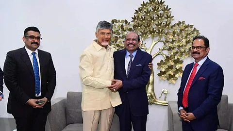 Lulu Group Chairman, Yusuff Ali with Andhra Pradesh CM Chandrababu Naidu
