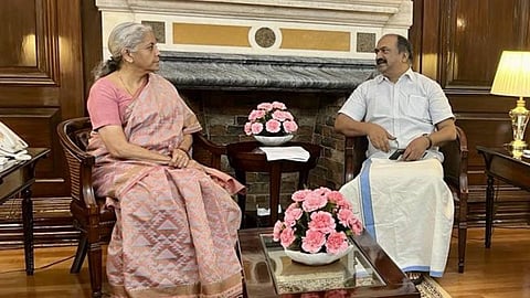 finance minister Nirmala Sitharaman and kerala finance minister kn balagopal