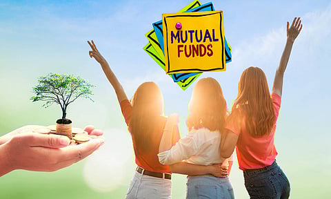 Group of Friends Facing Sunset Outdoors, mutual fund logo