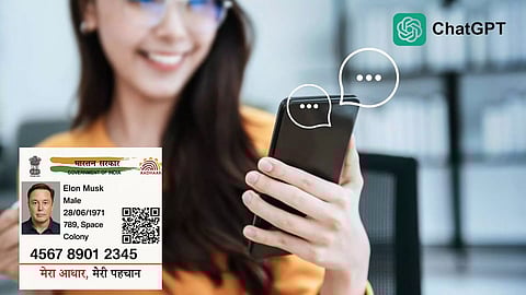 Fake Aadhaar cards creating using ChatGPT
