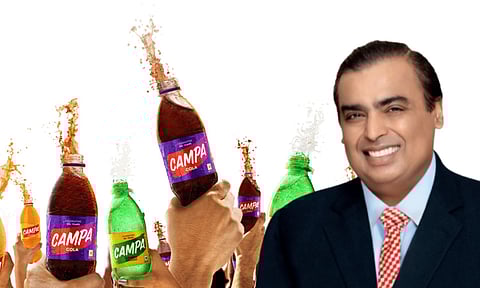 mukesh ambani and camba cola
