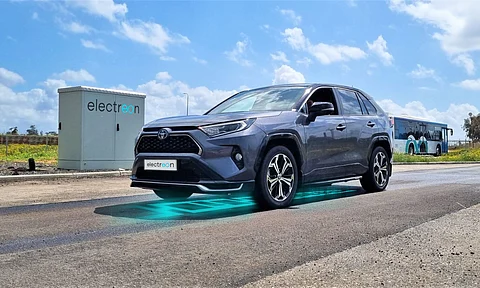 toyota rav4 charging through electric road