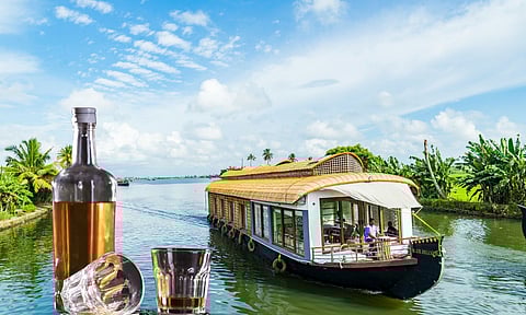 house boat and liquor