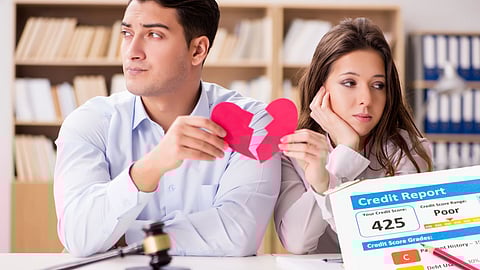 credit score, divorce