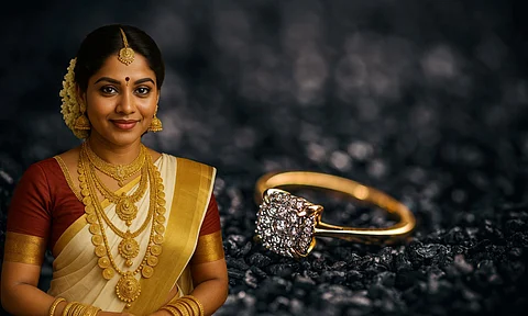 kerala lady with gold ornaments