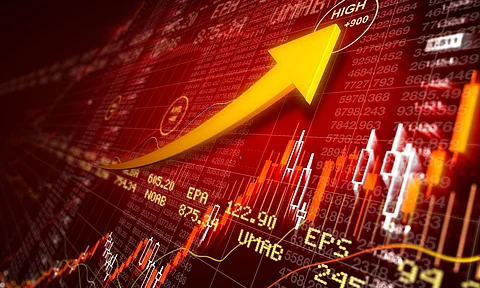 Stock market chart
