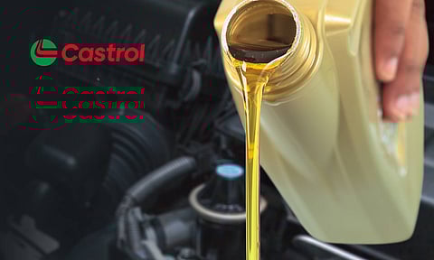 lubricant visual and castrol logo