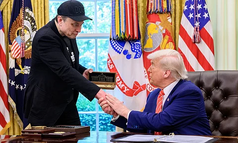 Tesla CEO Elon Musk and US President Donald Trump