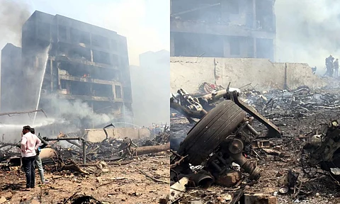 air india flight crash site