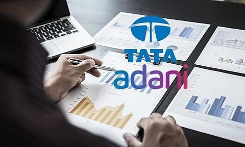 brand image, tata, adani logos