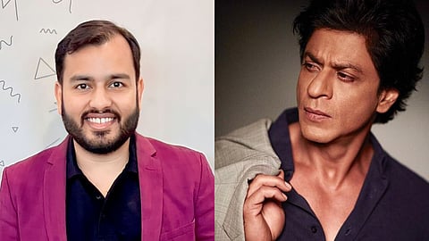 Two men side by side; the left man is smiling in a maroon blazer, the right man looks serious in a dark shirt with a light jacket over his shoulder.