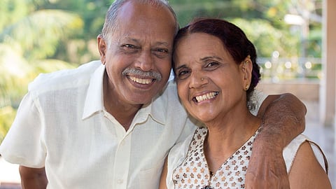 indian elderly couple