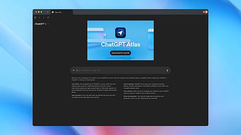 chat gpt atlas screen