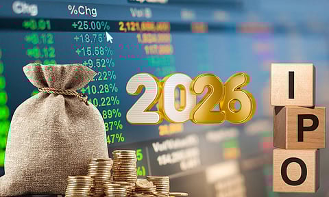 stock market graph and money sack