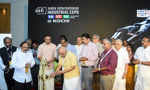 ഇന്ത്യ ഇന്റര്നാഷണല് ഇന്ഡസ്ട്രിയല് എക്സ്പോ 2026 വൈദ്യുതി മന്ത്രി കെ. കൃഷ്ണന്കുട്ടി ഉദ്ഘാടനം ചെയ്യുന്നു.