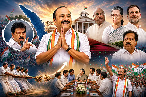 വി.ഡി സതീശന് മുഖ്യമന്ത്രി, ജനവികാരത്തിന് വഴങ്ങി ഹൈക്കമാന്ഡ്, കെ.സിയെ പിന്തിരിപ്പിച്ചു, അമര്ഷം മാറാതെ ചെന്നിത്തല