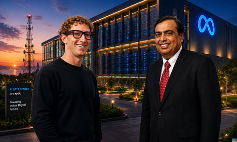 Meta CEO Mark Zuckerberg, Reliance Industries Chairman Mukesh Ambani