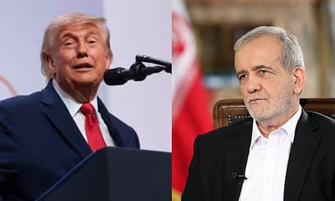 U.S. President Donald Trump and Iranian President Masoud Pezeshkian