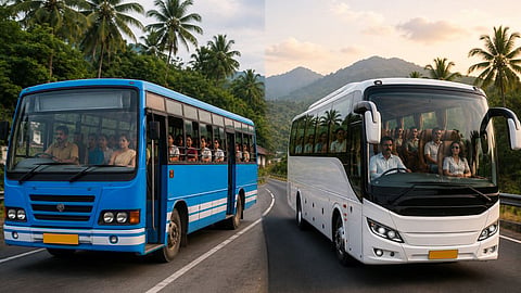 private bus, tourist bus- kerala