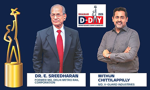 മെട്രോമാൻ ഇ. ശ്രീധരന് ധനം ലൈഫ് ടൈം അച്ചീവ്മെൻ്റ് അവാർഡ്; മിഥുൻ ചിറ്റിലപ്പിള്ളി ബിസിനസ്മാൻ ഓഫ് ദി ഇയർ