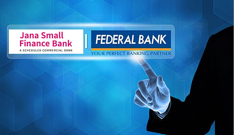 Jana small finance bank & federal bank logo
